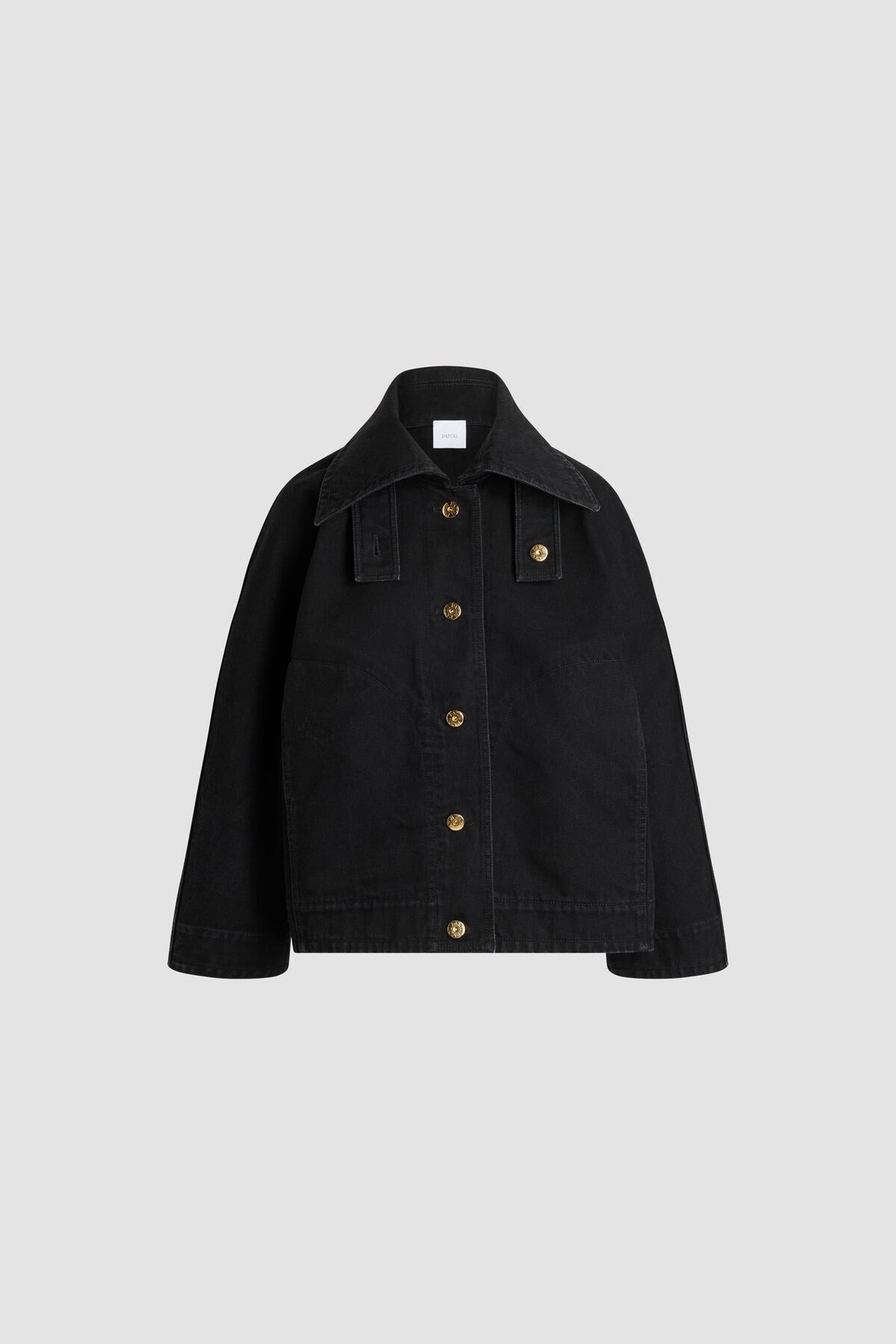 PATOU オーガニックコットンデニム ボリュームパーカ