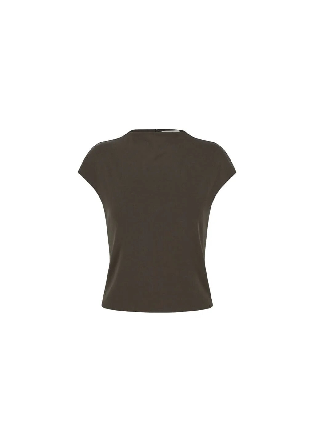 AMOMENTO Jersey Mock Neck Top, Brown