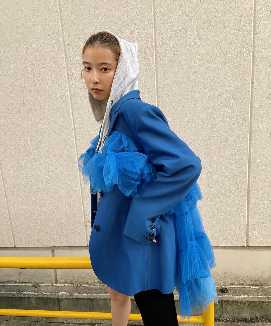 VIVIANO Tulle Trimmed Jacket