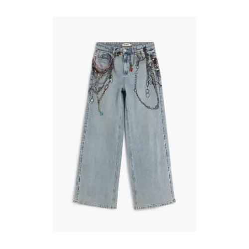 Desigual チェーン付きデニムパンツ