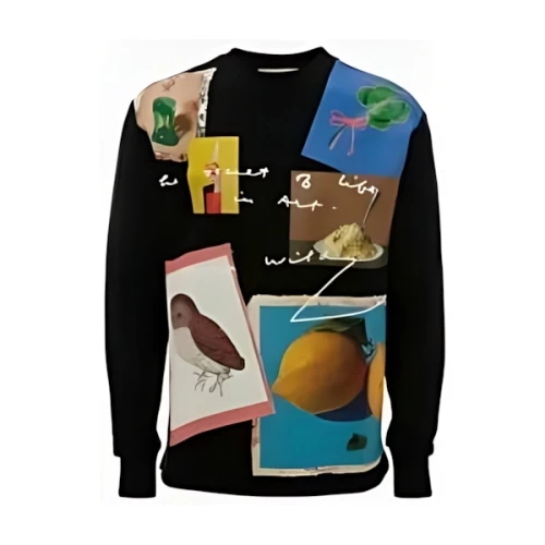 JW ANDERSON OSCAR WILDE CAPSULE: PATCHWORK PRINT CLASSIC CREWNECK SWEATSHIRT