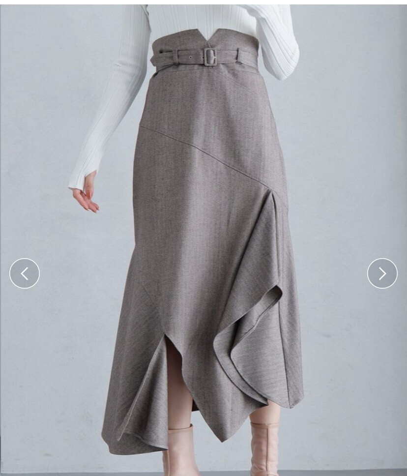LADYMADE ハイウエストベルトマーメイドスカート