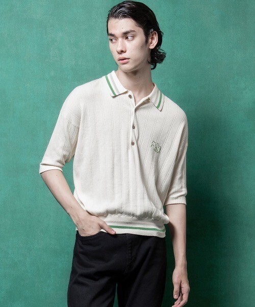 FORSOMEONE FORSOMEONE GOLF KNIT POLO SHIRT
