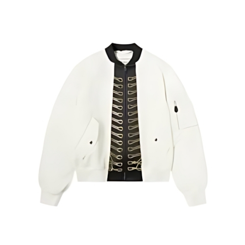 Alexander McQueen Tailored Collar Bomber Jacket Bone