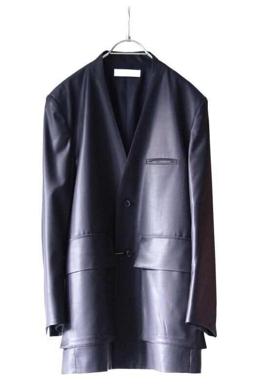 ETHOSENS NO COLLAR POCKET JACKET