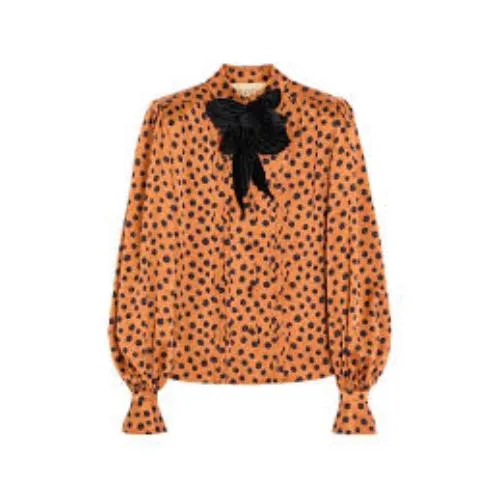 VALENTINO Crepe Satin Shirt With Plus De Pois Dalmata Print