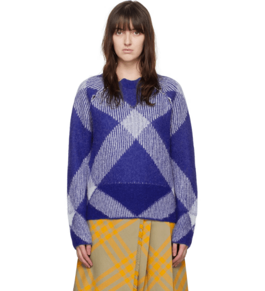 BURBERRY ブルー チェック セーター
