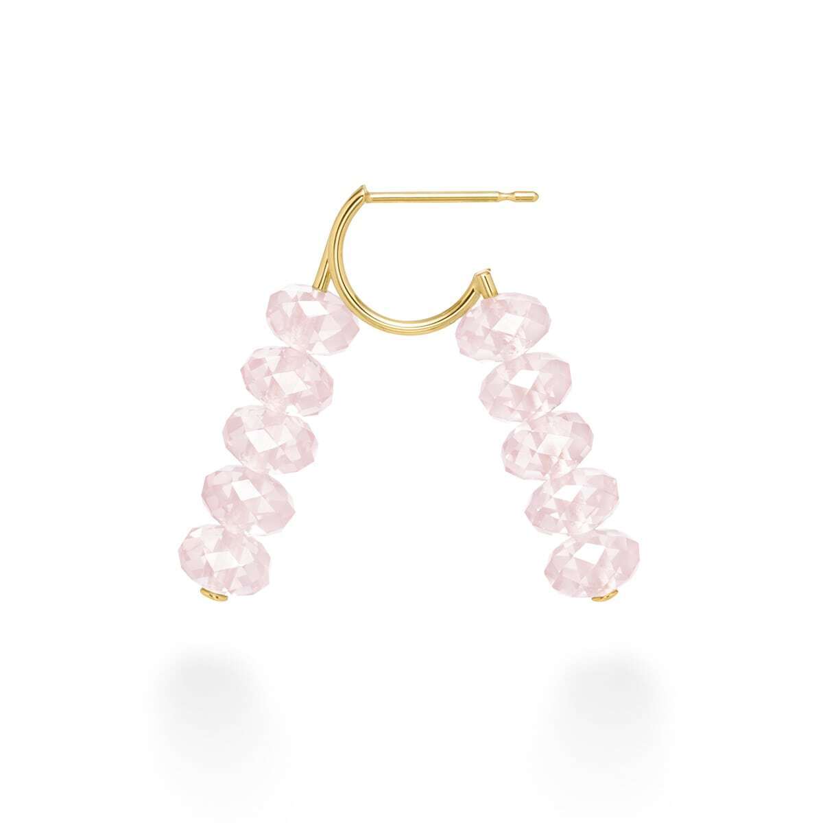 AHKAH アーカースプリングシークイン（ローズクォーツ） ピアス