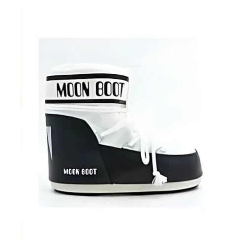 Moon Boot アイコンローブラックナイロンブーツ