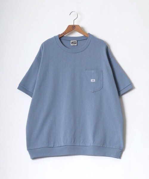 Lee ビッグシルエット ヘビーウェイト ピスネーム ワンポイント刺繍 ポケット Tシャツ