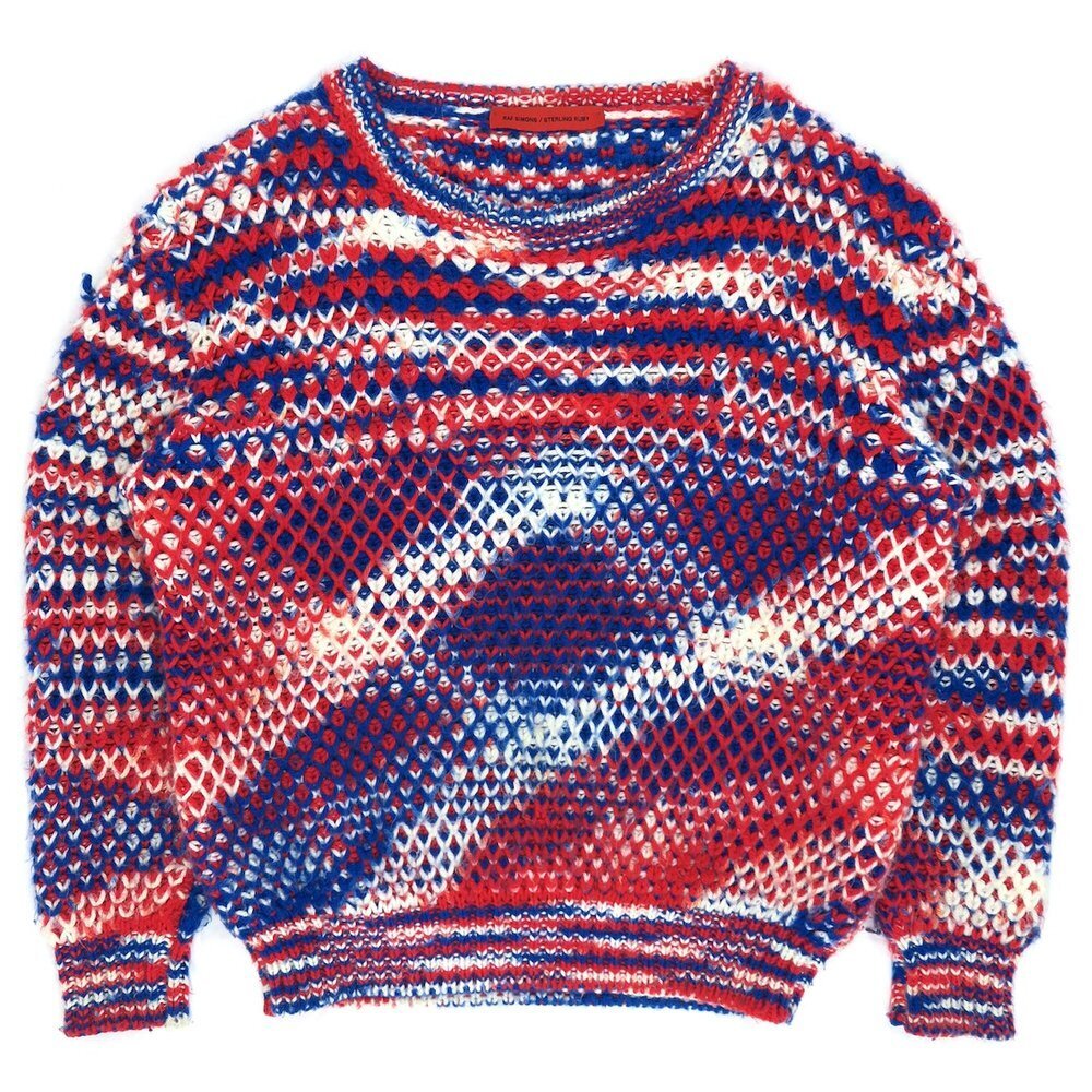 RAF SIMONS RAF SIMONS X STERLING RUBY AW2014 MULTICOLORED KNIT SWEATER