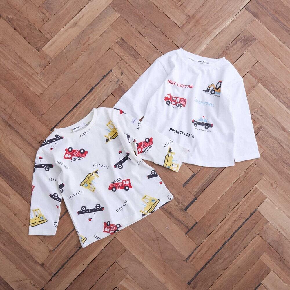 SLAP SLIP わくわくデザイン男の子長袖Tシャツ