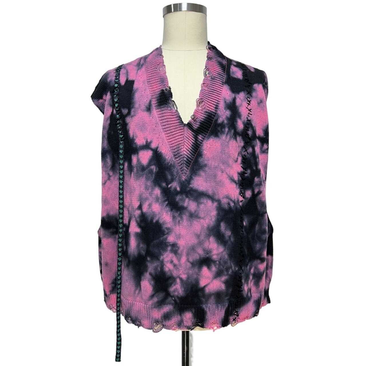 KIDILL KNIT VEST - COLLABORATION WITH rurumu:(PINK/BLACK)