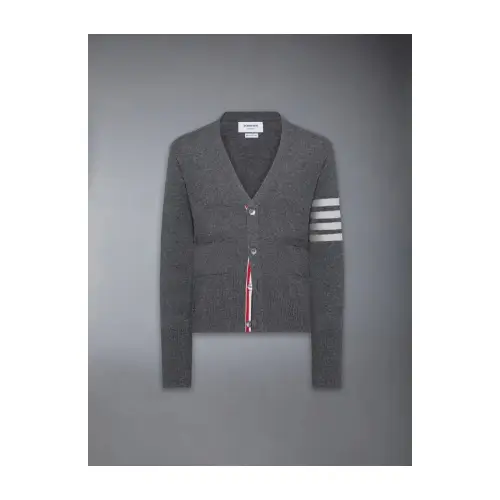 THOM BROWNE クラシック カシミヤ 4-BAR Vネック カーディガン