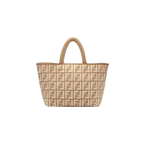 FENDI ショッパーバッグ FFロゴ カシミア ブラウン