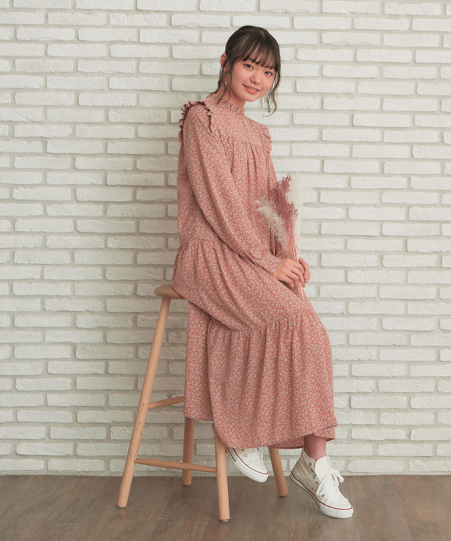 fav store 【Liilas】サイドフリルティアードワンピース