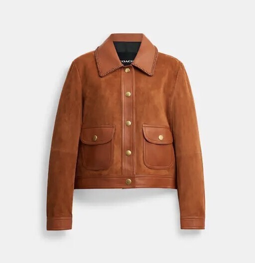 COACH ブレイデッド スエード ジャケット