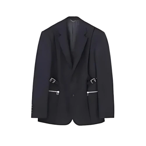 JOHN LAWRENCE SULLIVAN Wool gabardine layered jacket
