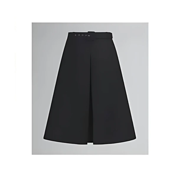 MARNI ブラック コットン製Aラインスカート