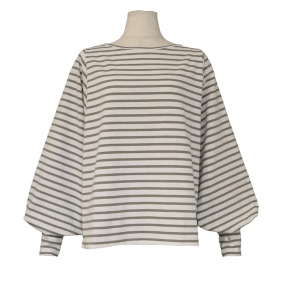 BayBee volume sleeve tops(gray border)
