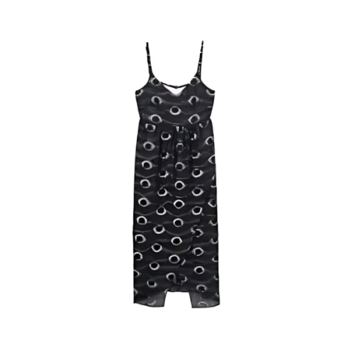 Lautashi Moon jacquard camisole dress