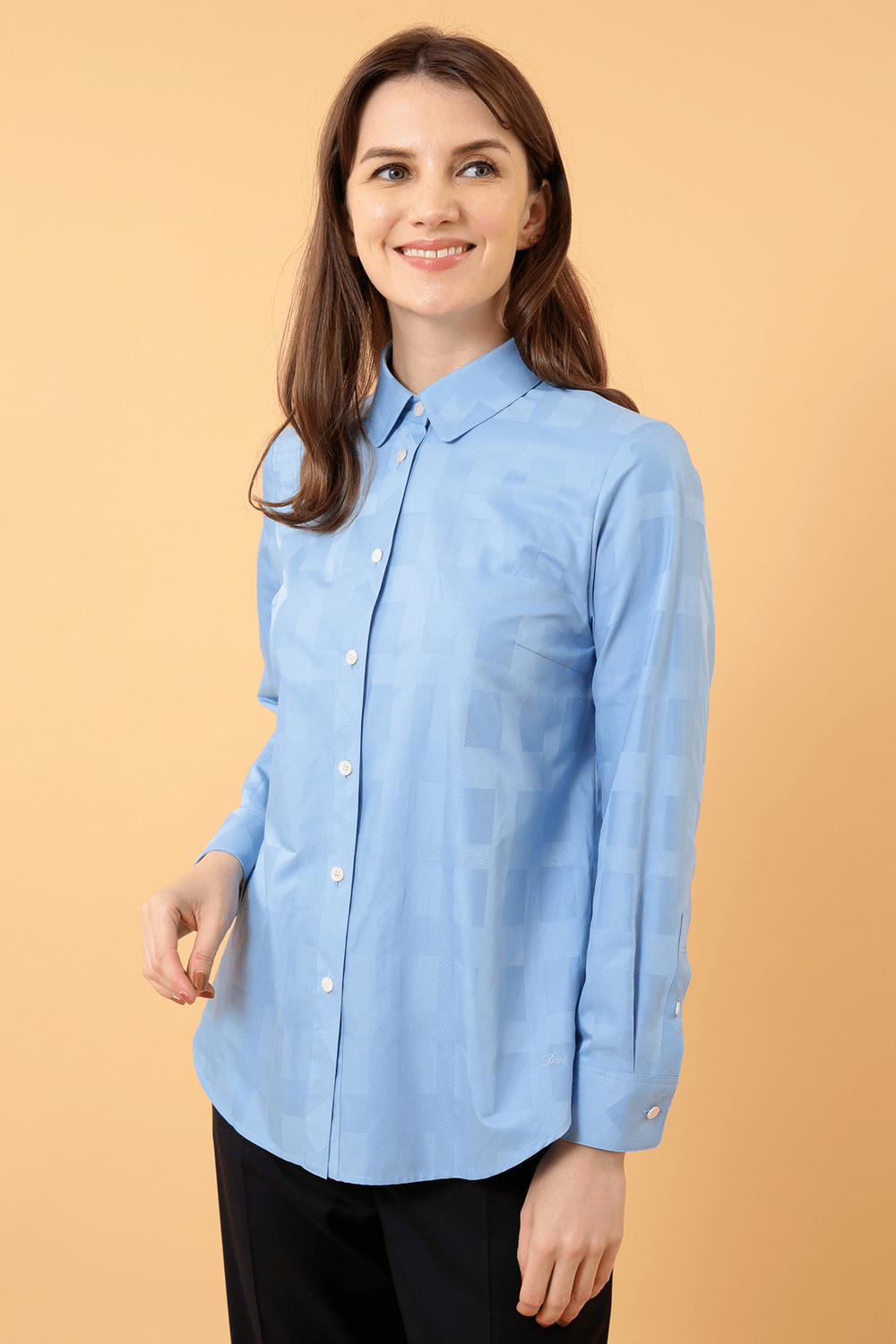 DAKS シャドーチェックブラウス