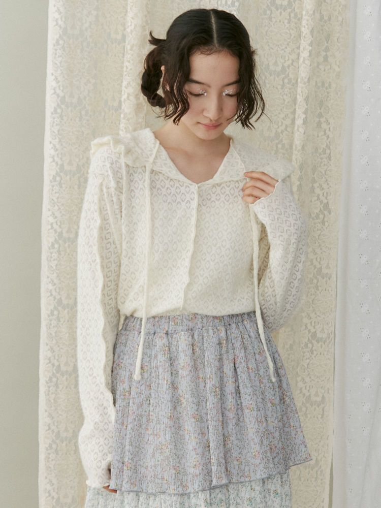 merry jenny フードレースtops