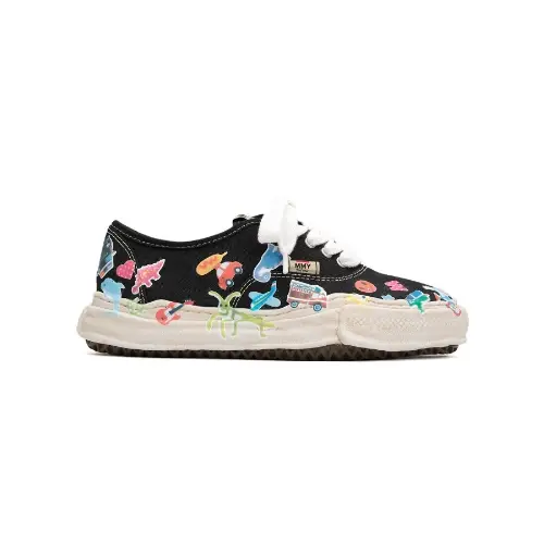 MIHARA YASUHIRO "BAKER" OG Sole Sticker Printed Canvas Low-top Sneaker