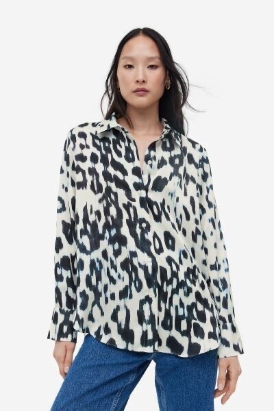 H&M ポインテッドカラーシャツ