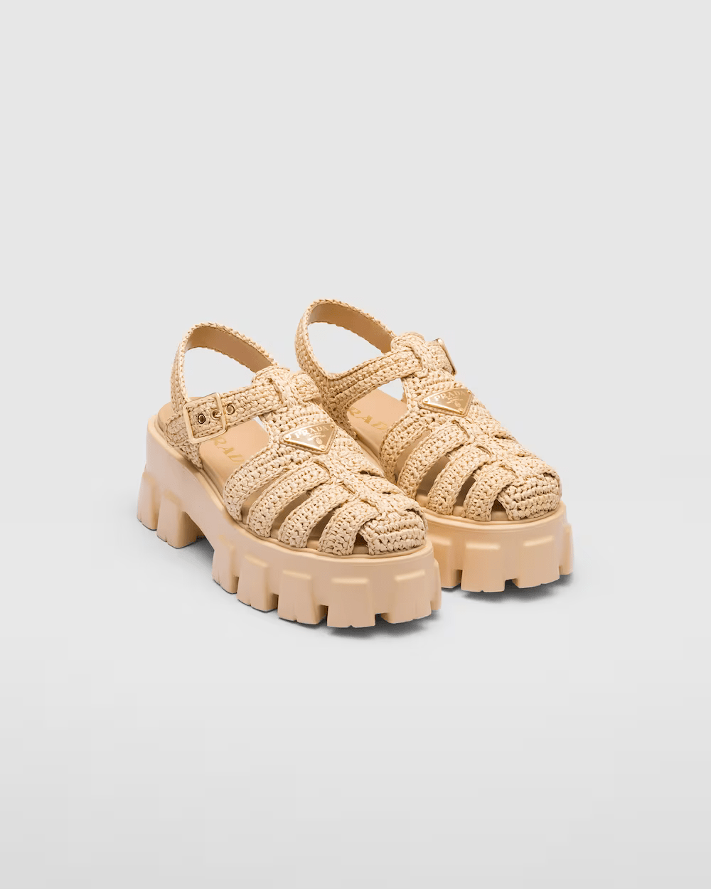 PRADA プラダ モノリス クロシェ ケージサンダル