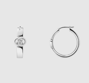 GUCCI 〔グッチ インターロッキング〕フープピアス