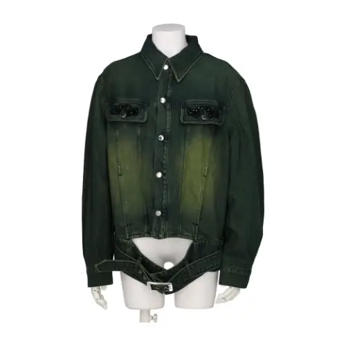 Simone Rocha MULTI BELT WAIST TAIL DENIMTRUCKER JACKET
