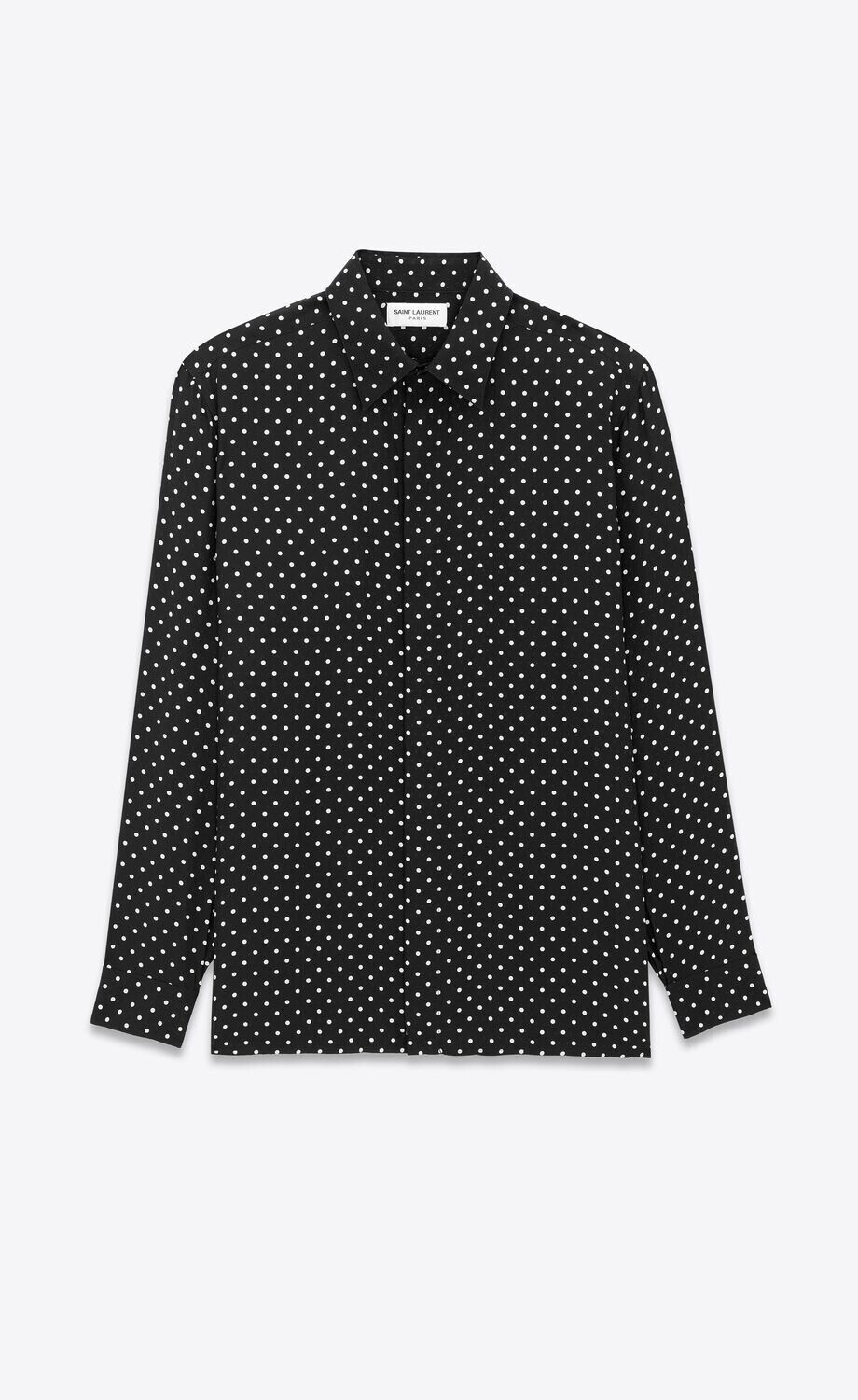SAINT LAURENT シャツ（ドットシャイニー＆マットシルク）