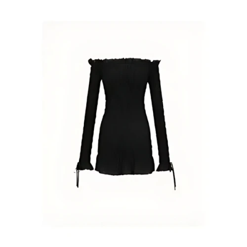 SAINT LAURENT シルクジョーゼット　スモッキングドレス
