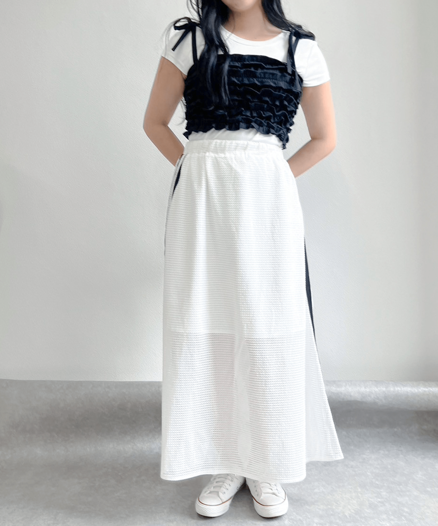 fav store remelulu ラインメッシュスカート