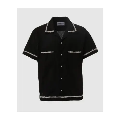 NOMA t.d. Trim Embroidery Open Collar SS Shirt