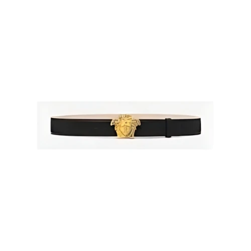 VERSACE クリスタル ラ メドゥーサ レザー ベルト