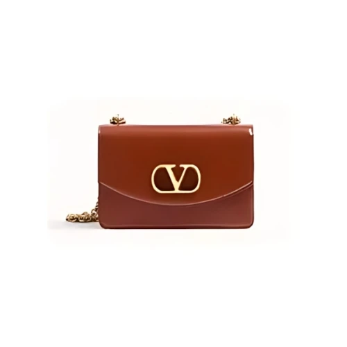 VALENTINO ガラヴァーニ ヴェイン シャイニーカーフスキン ショルダーバッグ