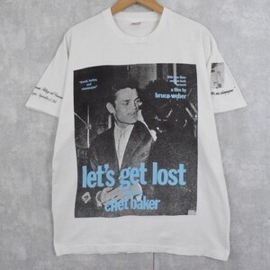 Vintage "let's get lost starring chet baker" フォトプリントTシャツ