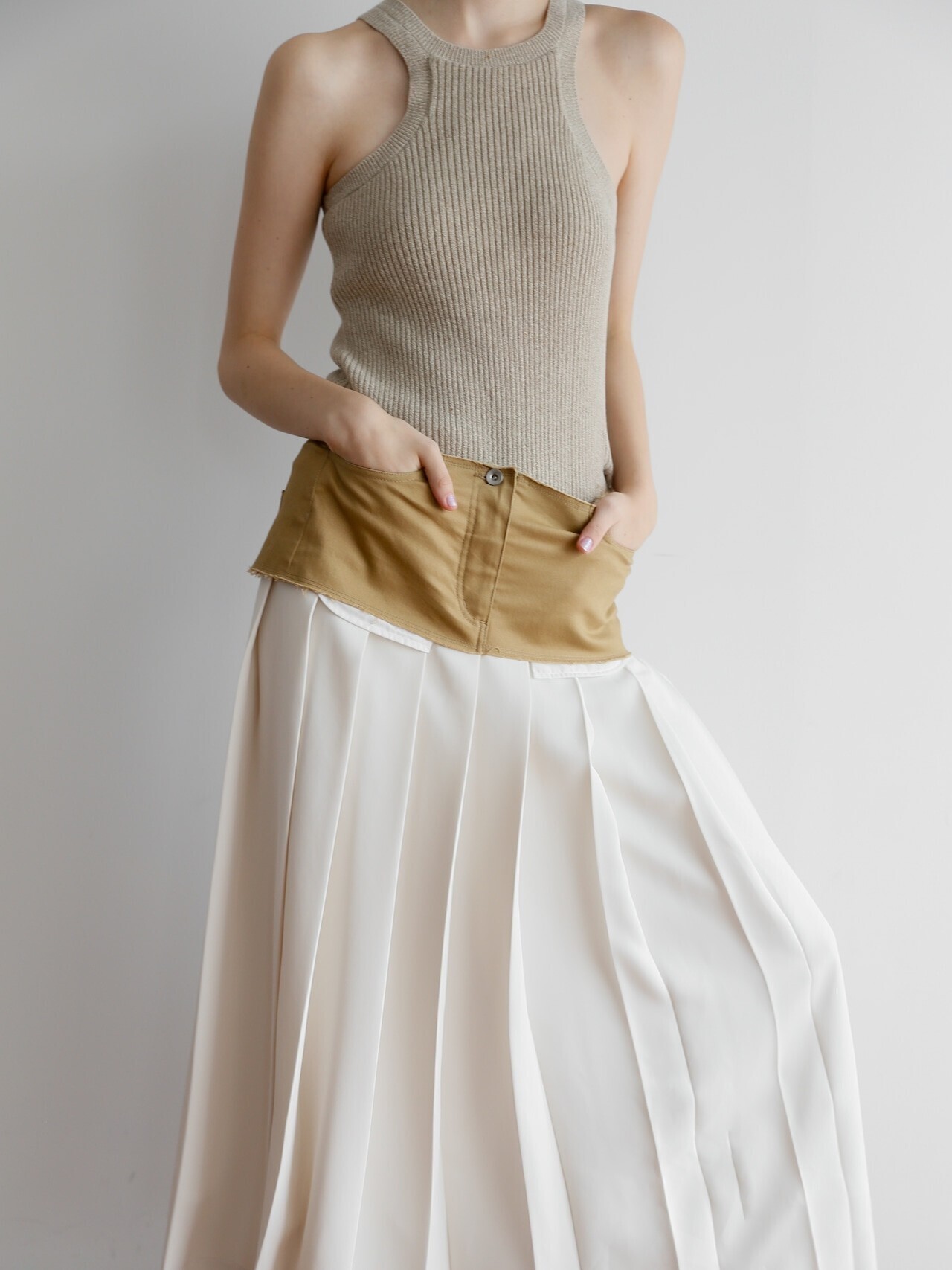 Katrin TOKYO chino layered pleats skirt