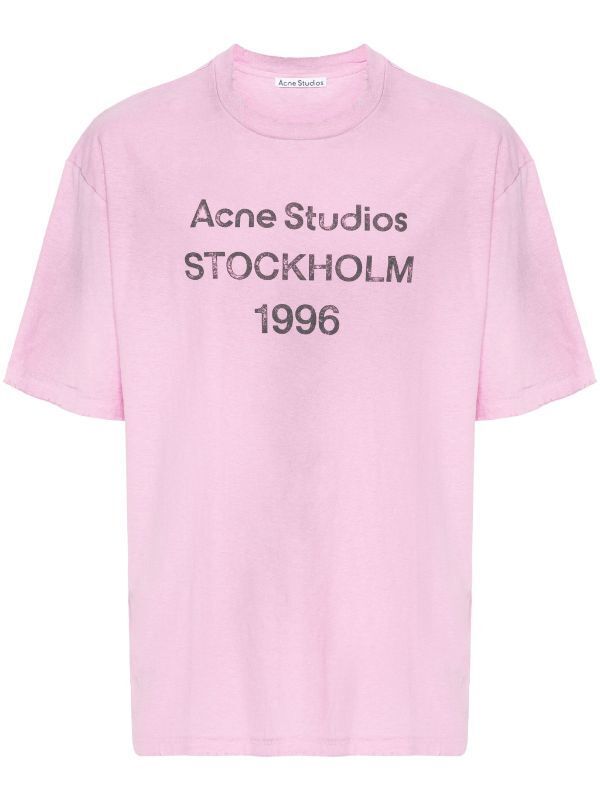 Acne Studios Distressed T shirt MIT Logo Print