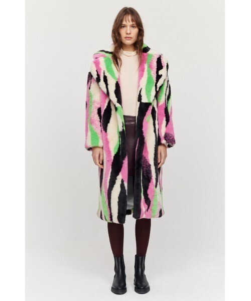 jakke KATIE COAT MULTI STRIPE