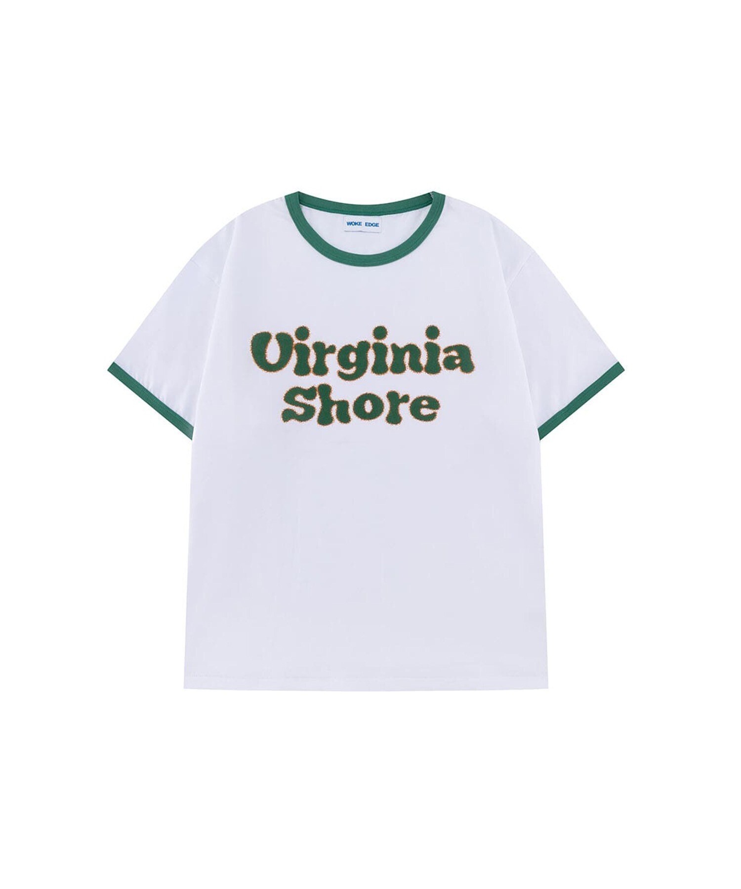 WOKE EDGE Virginia Shore Ringer Tee