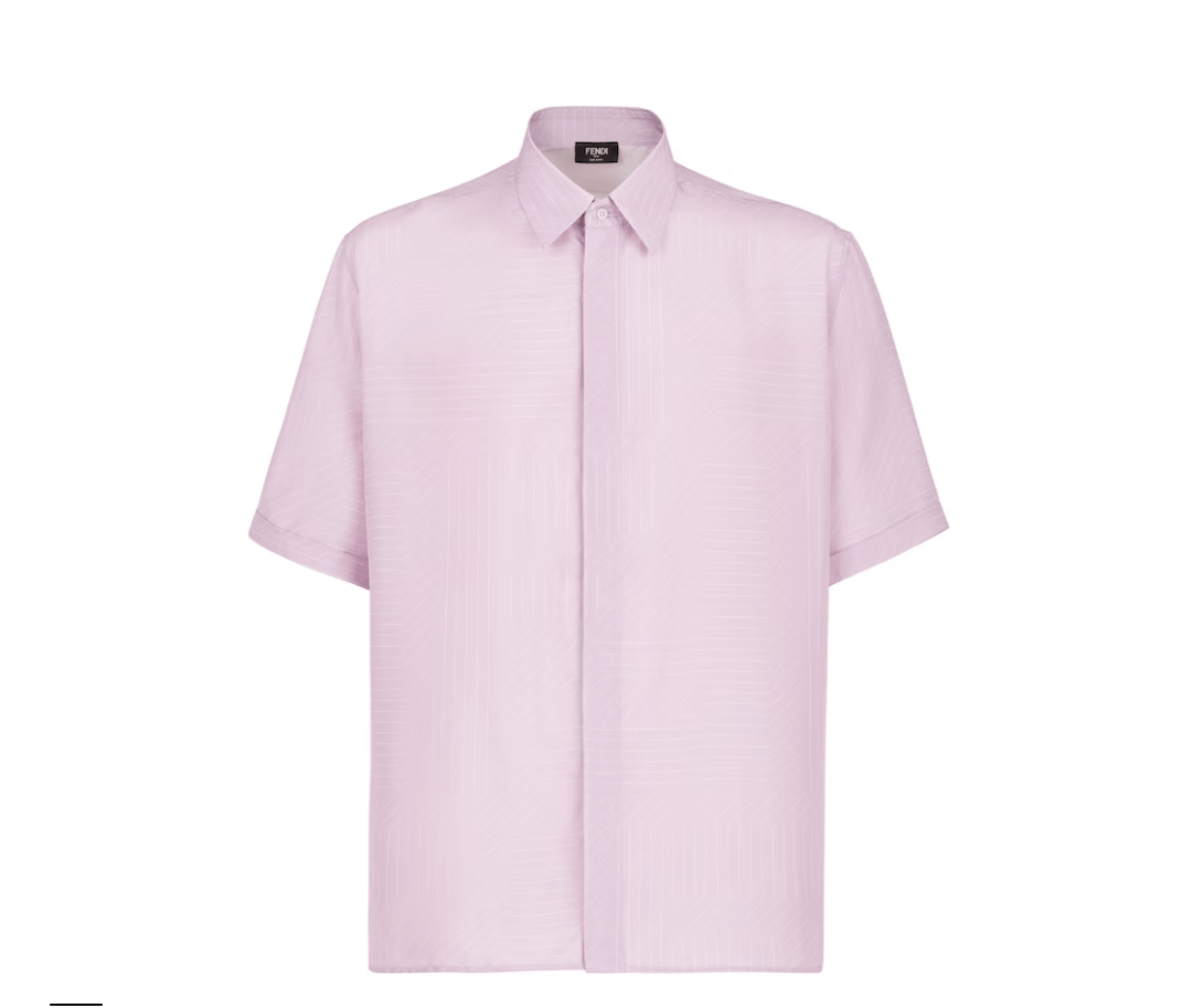 FENDI ライラックシルク シャツ
