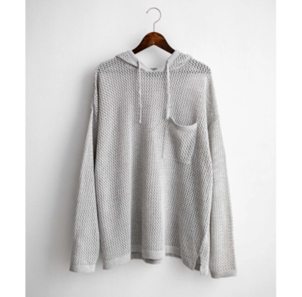 Rocky Monroe メッシュ編みプルパーカー