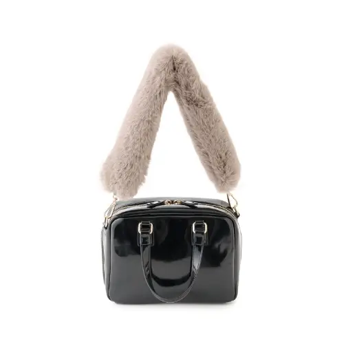 COCO DEAL ファーショルダーボストンバッグ