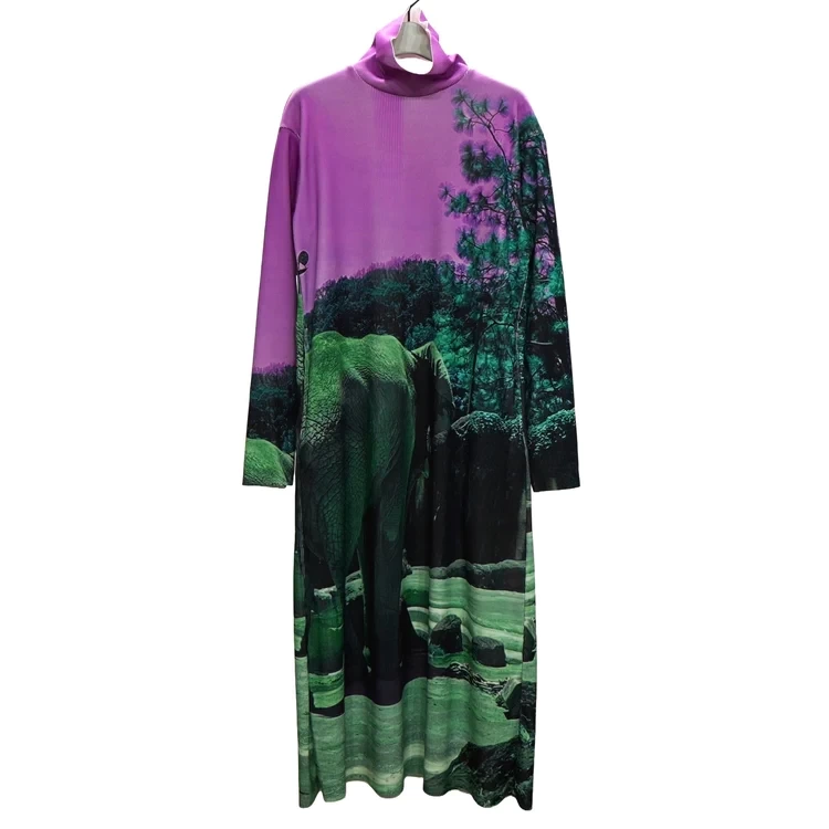 NON TOKYO PRINT RIB HI NECK ONE‐PIECE