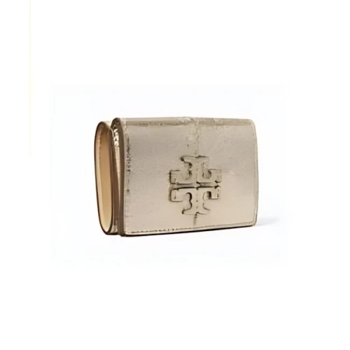 Tory Burch マックグロー メタリック トライフォールド ミニウォレット