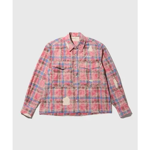PLATEAU STUDIO Hand patch check shirt