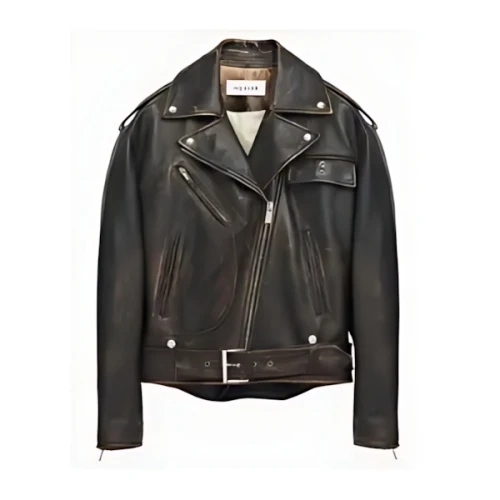 Alexander McQueen オーバーサイズド アンティークドレザー バイカージャケット